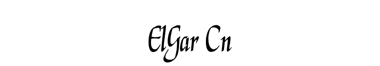 ElGar Cn font preview