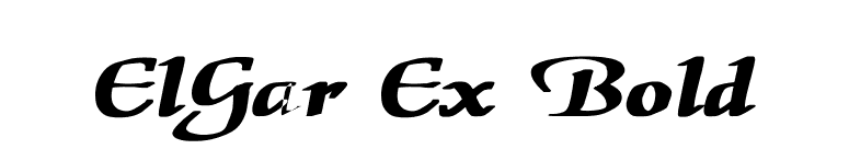 ElGar Ex Bold font preview