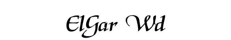 ElGar Wd font preview