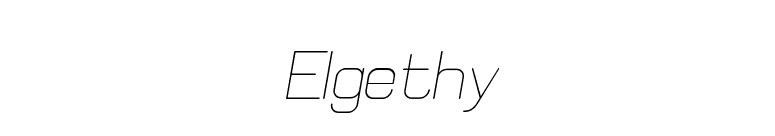 Elgethy font preview