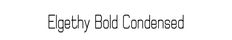 Elgethy Bold Condensed font preview