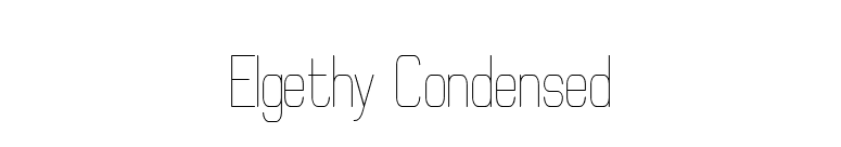 Elgethy Condensed font preview
