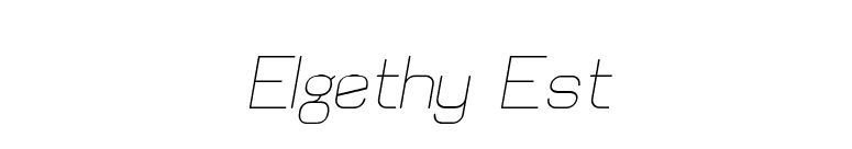 Elgethy Est font preview