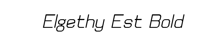 Elgethy Est Bold font preview