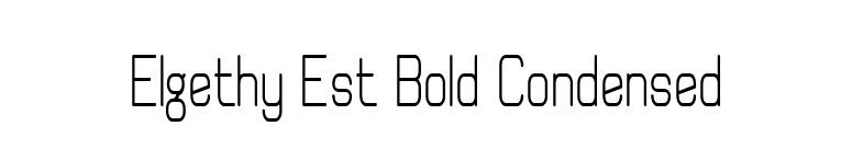 Elgethy Est Bold Condensed font preview