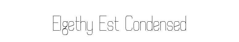 Elgethy Est Condensed font preview
