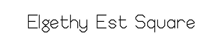 Elgethy Est Square font preview