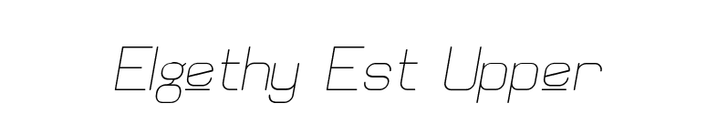 Elgethy Est Upper font preview