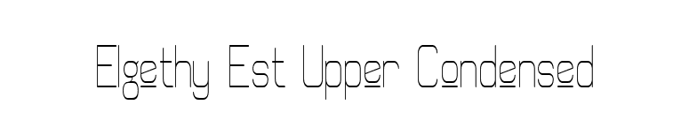 Elgethy Est Upper Condensed font preview
