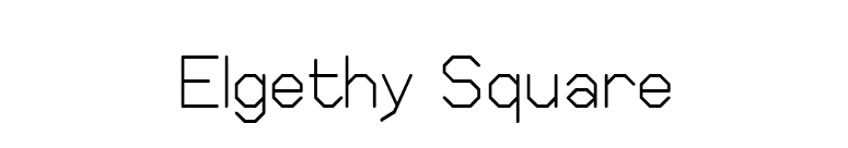 Elgethy Square font preview