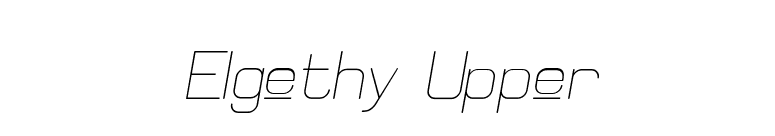 Elgethy Upper font preview
