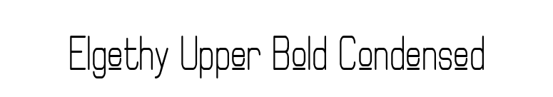 Elgethy Upper Bold Condensed font preview
