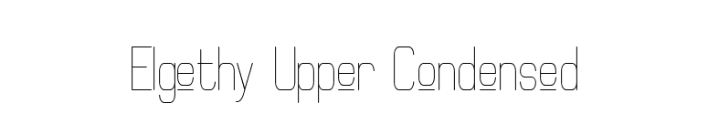 Elgethy Upper Condensed font preview