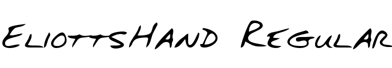 EliottsHand Regular font preview