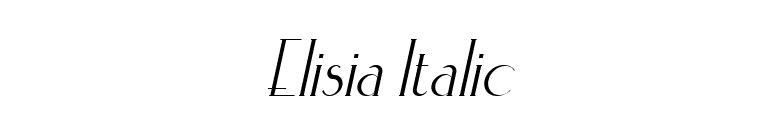 Elisia Italic font preview