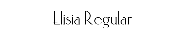 Elisia Regular font preview