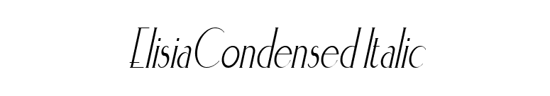 ElisiaCondensed Italic font preview