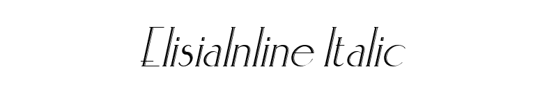 ElisiaInline Italic font preview