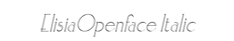 ElisiaOpenface Italic font preview