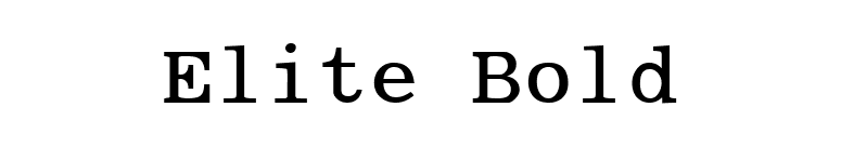 Elite Bold font preview