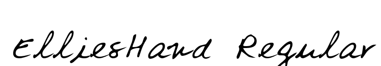 ElliesHand Regular font preview