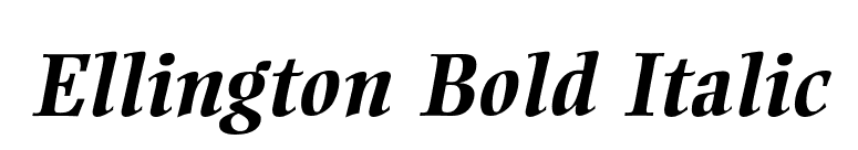 Ellington Bold Italic font preview
