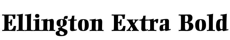 Ellington Extra Bold font preview