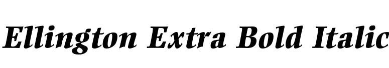 Ellington Extra Bold Italic font preview