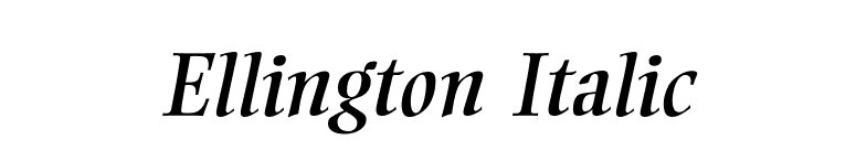 Ellington Italic font preview