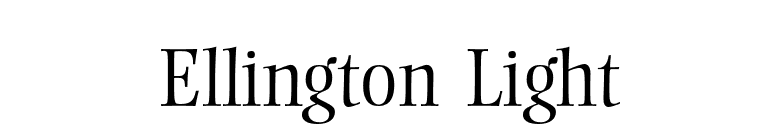 Ellington Light font preview