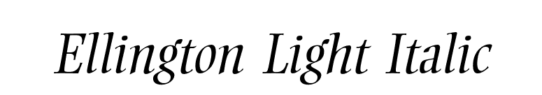 Ellington Light Italic font preview