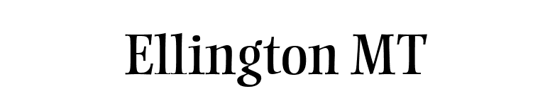 Ellington MT font preview