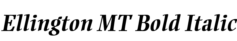 Ellington MT Bold Italic font preview