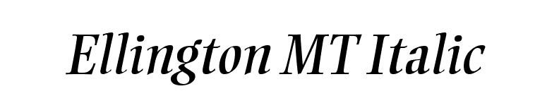 Ellington MT Italic font preview