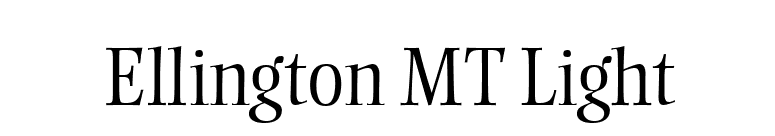 Ellington MT Light font preview