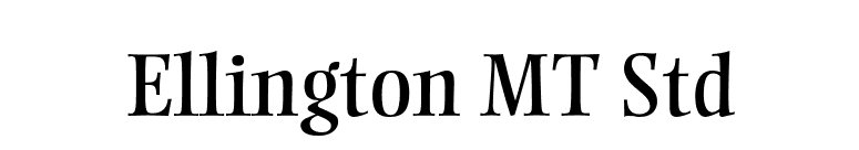 Ellington MT Std font preview