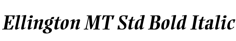 Ellington MT Std Bold Italic font preview