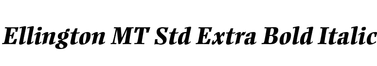 Ellington MT Std Extra Bold Italic font preview