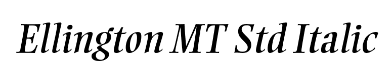 Ellington MT Std Italic font preview