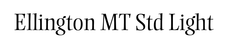 Ellington MT Std Light font preview