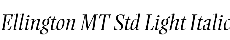 Ellington MT Std Light Italic font preview