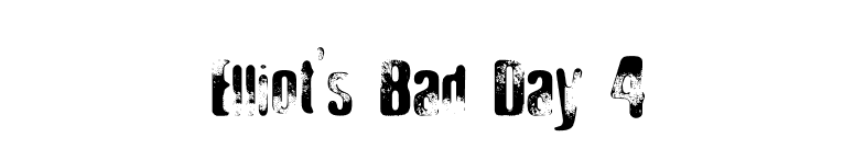 Elliot's Bad Day 4 font preview