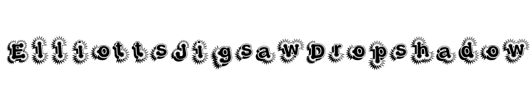 ElliottsJigsawDropshadow font preview
