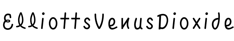 ElliottsVenusDioxide font preview