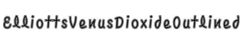ElliottsVenusDioxideOutlined font preview