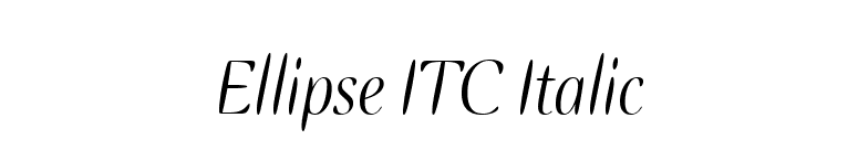 Ellipse ITC Italic font preview