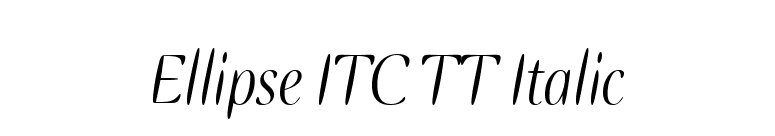 Ellipse ITC TT Italic font preview