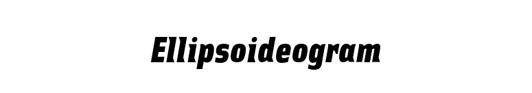 Ellipsoideogram font preview