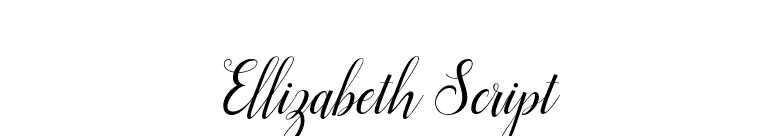Ellizabeth Script font preview