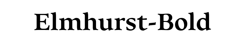 Elmhurst-Bold font preview